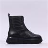Wonders XFly Platform Front Zip Boot - Black Leather